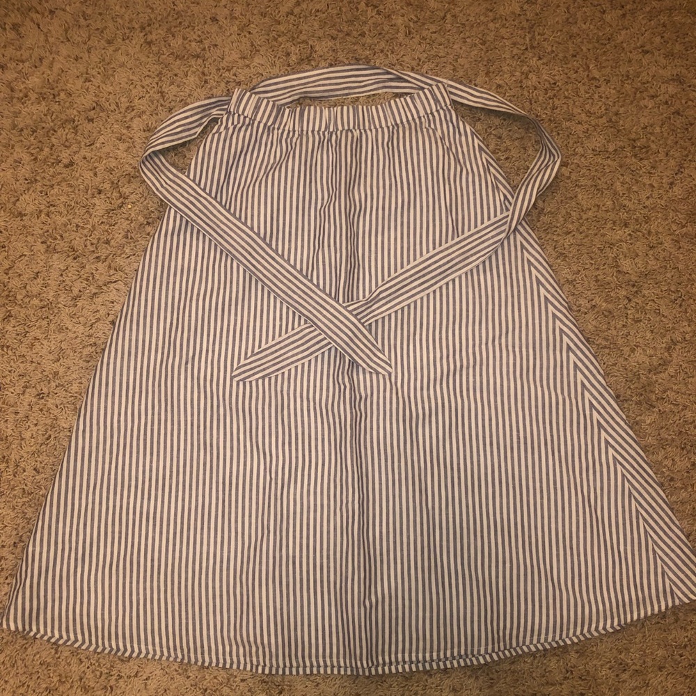 Blue and white striped skirt from Talbots